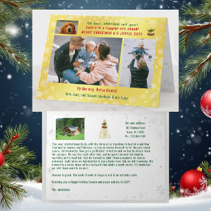 Carte Funny Chien ruff année Nous avons déplacé 4 photos