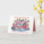Carte Funny Chien Valentine's Day Greming Card (Fleur jaune)