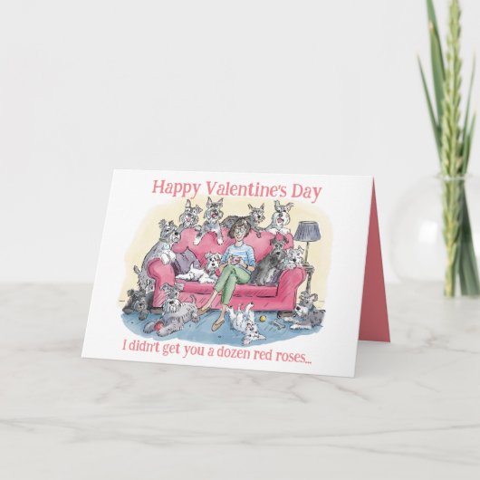 Carte Funny Chien Valentine's Day Greming Card (Devant)