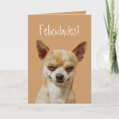 Carte Funny Chihuahua Dog à Customiser pour un anniversa (Devant)