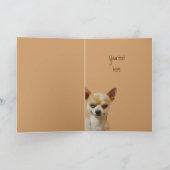 Carte Funny Chihuahua Dog à Customiser pour un anniversa (Intérieur)