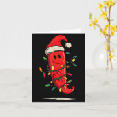 Carte Funny Chili Pepper Christmas Graphics Lights Lover (Fleur jaune)
