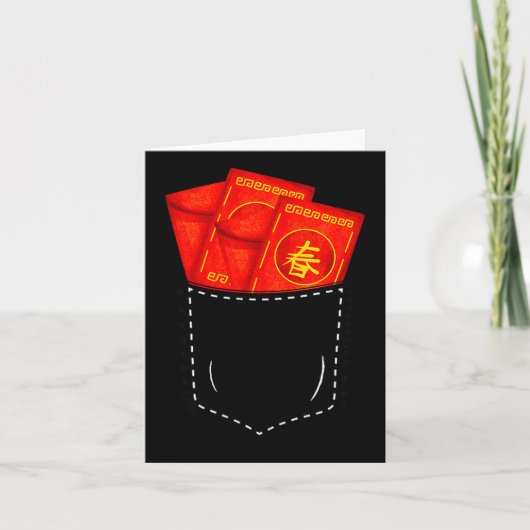 Carte Funny Chinese New Year Fake Cket Red Envelopes Luc (Devant)