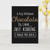 Carte Funny Chocolate Lovers Cute Gift Shirt (Fleur jaune)