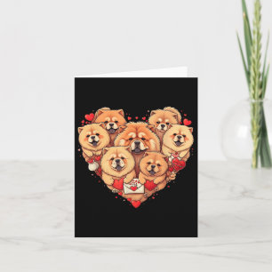 Carte Funny Chow Chow cœur de la Saint-Valentin Chow Cho
