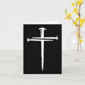 Carte Funny Christian Jesus Crist Three Nails Cross (Fleur jaune)