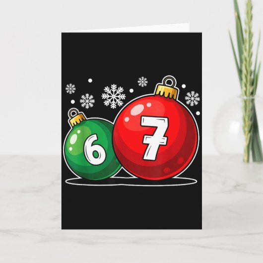 Carte Funny Christmas 67 Six Seven Meme Gen Alpha Slang (Devant)
