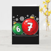 Carte Funny Christmas 67 Six Seven Meme Gen Alpha Slang (Fleur jaune)