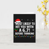 Carte Funny Christmas 6 7 Meme Most Likely Say 67 For Ki (Fleur jaune)