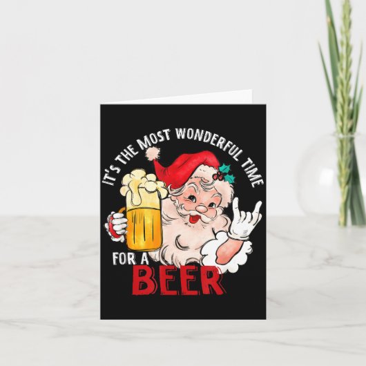 Carte Funny Christmas Beer Meme Most Wonderful For Craft (Devant)