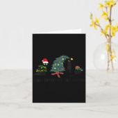 Carte Funny Christmas Black Cat Overstimulated But Festi (Fleur jaune)