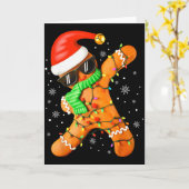 Carte Funny Christmas Boys Kids Dabbing Gingerbread Xmas (Fleur jaune)