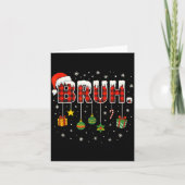 Carte Funny Christmas Bruh Plaid Teens Boys Kids Xmas Pa (Devant)