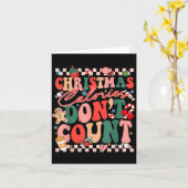 Carte Funny Christmas Calories Don't Count Xmas Cookie  (Fleur jaune)