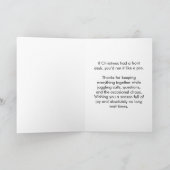Carte Funny Christmas Card for Front Desk Worker (Intérieur)