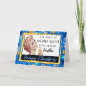 Carte Funny Christmas Card Retro Best Friend "Vodka" (Devant)