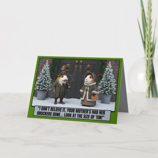 Carte Funny Christmas cards in a Victorian style (Devant)