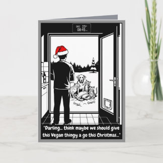 Carte Funny Christmas cats and dogs card