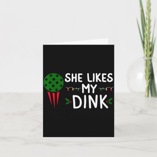 Carte Funny Christmas Ckleball She Likes My Drink Outfit (Devant)