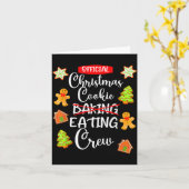 Carte Funny Christmas Cookie Eating Not Baking Crew - Gi (Fleur jaune)
