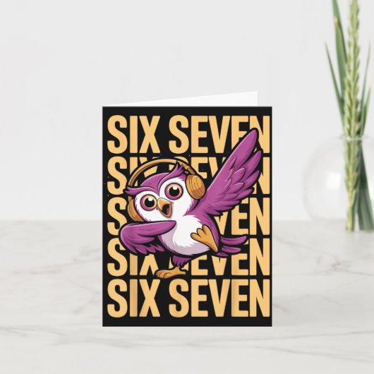 Carte Funny Christmas Cool Owl Dabbing Xmas Dab Six Seve (Devant)