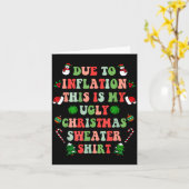 Carte Funny Christmas Due To Inflation This Is My Ugly S (Fleur jaune)