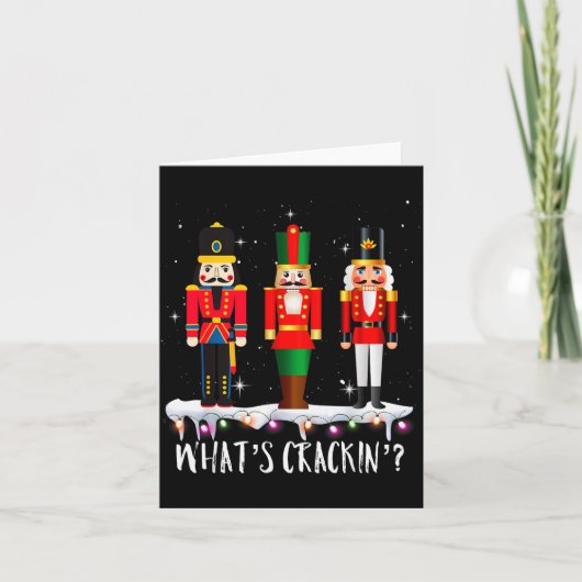Carte Funny Christmas Family Whats Crackin_ Nutcracker - (Devant)