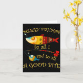 Carte Funny Christmas Fisherman's Merry Fishmas To All F (Fleur jaune)