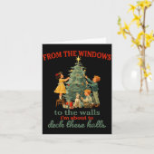 Carte Funny Christmas From The Windows To The Walls I'm (Fleur jaune)