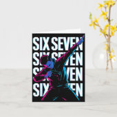 Carte Funny Christmas Gamer Dabbing Xmas Dab Six Seven 6 (Fleur jaune)