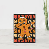 Carte Funny Christmas Gingerbread Cookie Dab Six Seven 6 (Devant)