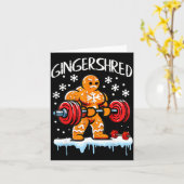 Carte Funny Christmas Gingerbread Gingershred Gym Bodybu (Fleur jaune)