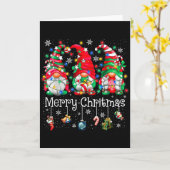 Carte Funny Christmas Gnome Hanging With My Gnomies Fami (Fleur jaune)