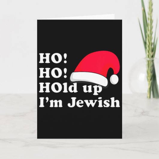 Carte Funny Christmas Hat Design For Irreverent Jewish P (Devant)