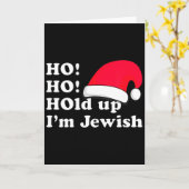 Carte Funny Christmas Hat Design For Irreverent Jewish P (Fleur jaune)