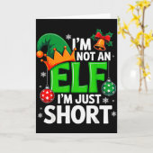 Carte Funny Christmas Im Not An Elf Just Short Xmas Men (Fleur jaune)