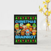 Carte Funny Christmas Italian Brain Rot Italian Brainrot (Fleur jaune)
