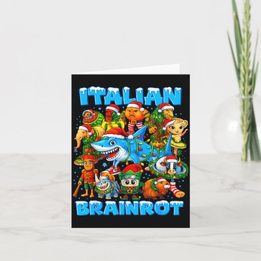 Carte Funny Christmas Italian Brain Rot Italian Brainrot (Devant)