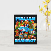 Carte Funny Christmas Italian Brain Rot Italian Brainrot (Fleur jaune)