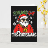 Carte Funny Christmas Kids 6-7 67 Six Seven Meme Boys Ch (Fleur jaune)