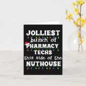 Carte Funny Christmas Matching Group Work Pharmacy Techn (Fleur jaune)