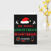 Carte Funny Christmas My Worst For Gamers  (Fleur jaune)
