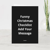 Carte Funny Christmas Naughty Nice Santa Checklist (Dos)
