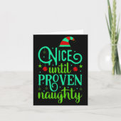 Carte Funny Christmas Nice Until Proven Naughty (Devant)