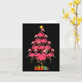 Carte Funny Christmas Nk Flamingo Tree Holiday Bird Love (Fleur jaune)