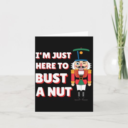 Carte Funny Christmas Nutcracker- Bust A Nut Funny Mens (Devant)