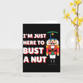 Carte Funny Christmas Nutcracker- Bust A Nut Funny Mens (Fleur jaune)