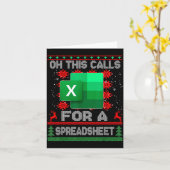 Carte Funny Christmas Oh This Calls For A Spreadsheet Sa (Fleur jaune)