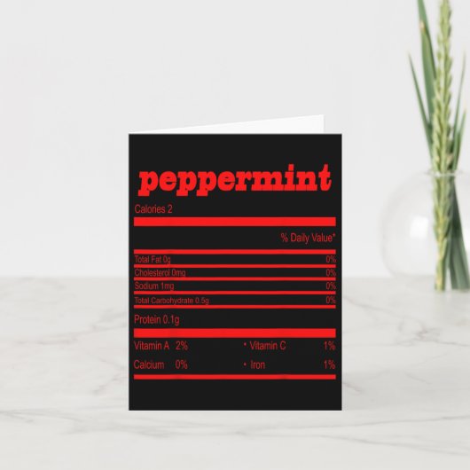 Carte Funny Christmas Pepperment Nutrition (Devant)