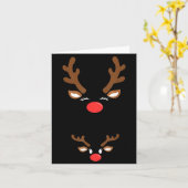 Carte Funny Christmas Pregnancy Reindeer Pregnancy Annou (Fleur jaune)